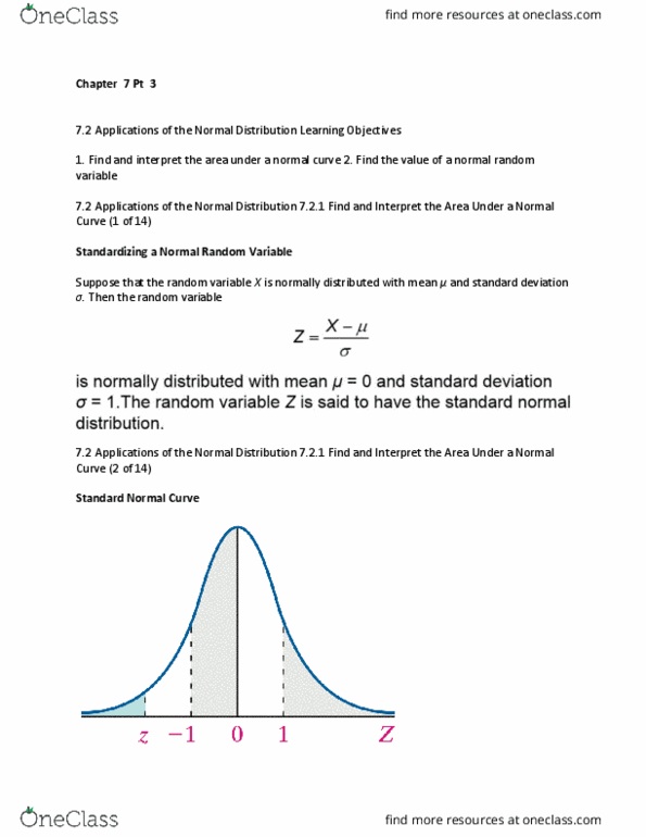MATH 321 Lecture Notes - Lecture 34: Normal Distribution, Random Variable, Standard Deviation thumbnail