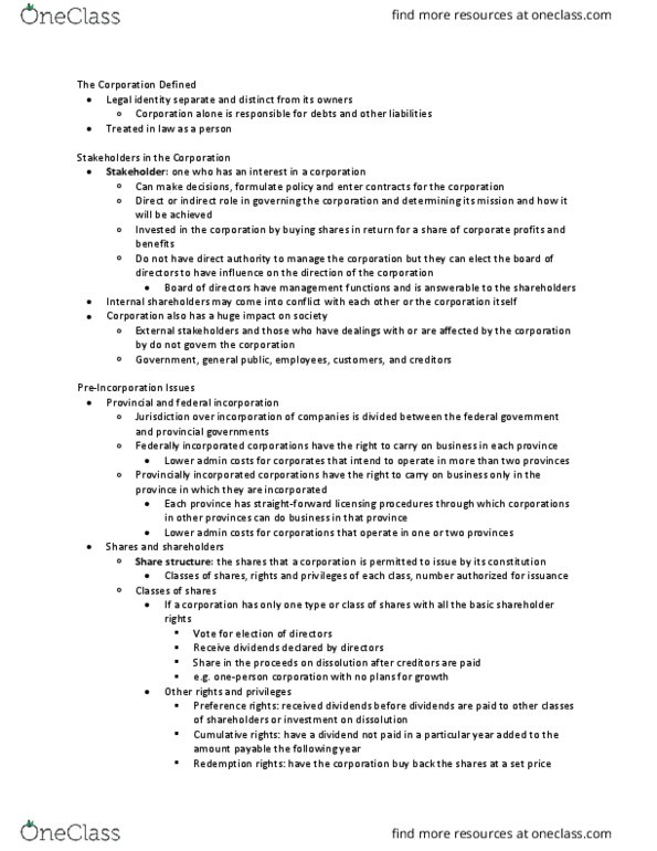 AFM231 Chapter Notes - Chapter 15: Authorised Capital, Unsecured Debt, Transact thumbnail