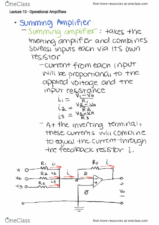 EE 001A Lecture 10: Operational Amplifiers 2 thumbnail