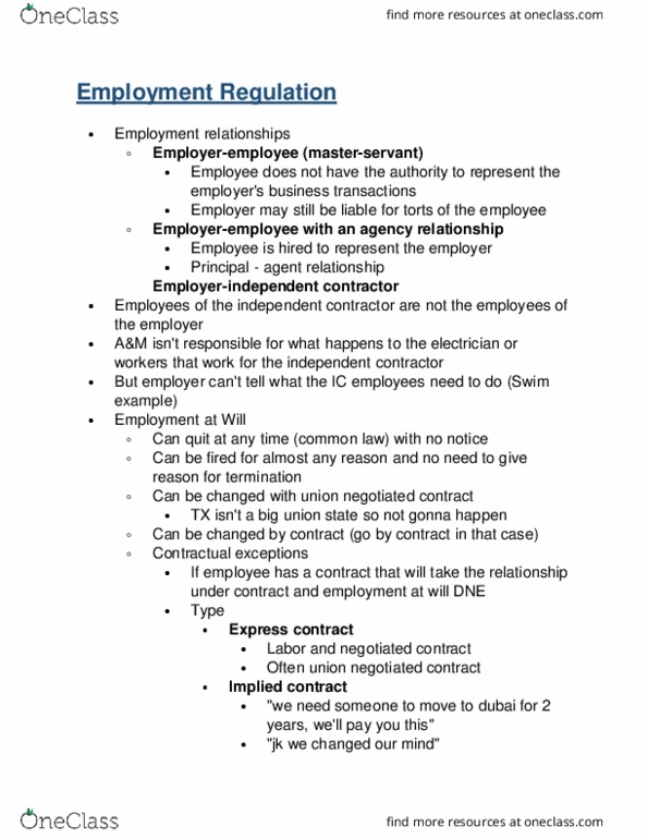 MGMT 209 Lecture Notes - Lecture 20: Independent Contractor, Contract, Quasi-Contract thumbnail