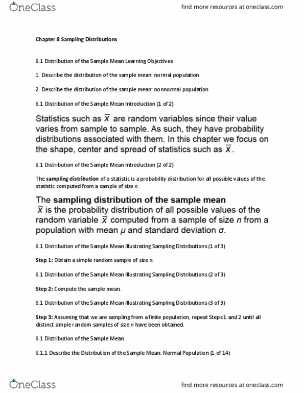 MATH 321 Lecture Notes - Lecture 42: Simple Random Sample, Sampling Distribution, Standard Deviation thumbnail