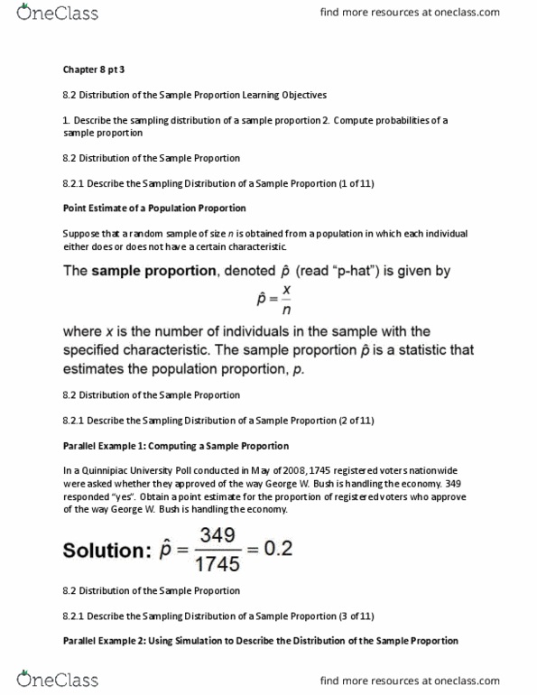 MATH 321 Lecture Notes - Lecture 44: Point Estimation, Sampling Distribution, Simple Random Sample thumbnail