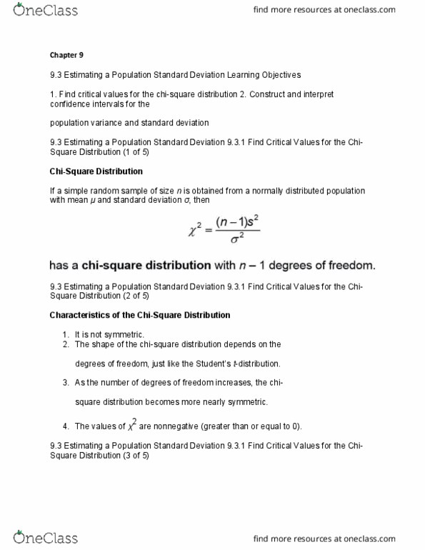 MATH 321 Lecture Notes - Lecture 49: Chi-Squared Distribution, Simple Random Sample, Standard Deviation thumbnail