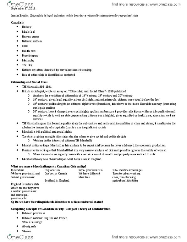 POLS 2910 Lecture Notes - Covenant Chain, Paradigm Shift, Postcolonialism thumbnail