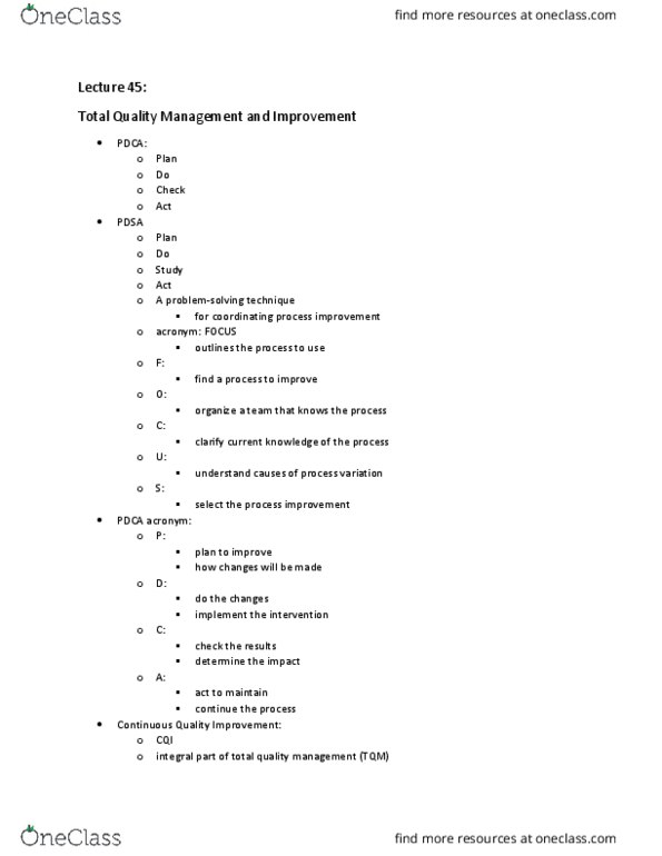 NUSC 1245 Lecture Notes - Lecture 45: Total Quality Management thumbnail