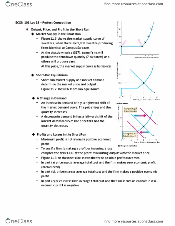 ECON101 Lecture Notes - Lecture 18: Demand Curve, Competitive Equilibrium, Marginal Cost thumbnail
