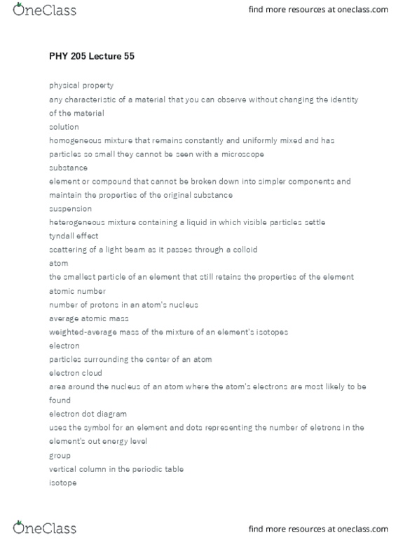 PHY 205 Lecture Notes - Lecture 55: Lewis Structure, Atomic Orbital, Atomic Number thumbnail