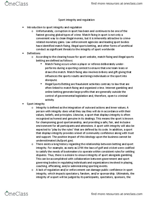 KINS 3415E Lecture Notes - Lecture 15: Sports Betting, Online Gambling, Rule 21 thumbnail