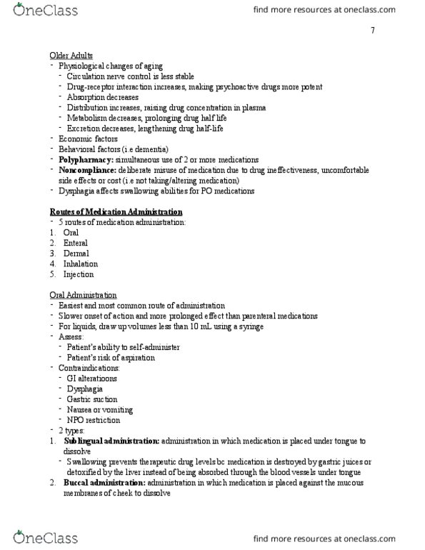 NSE 22A/B Lecture Notes - Lecture 3: Buccal Administration, Sublingual Administration, Dysphagia thumbnail