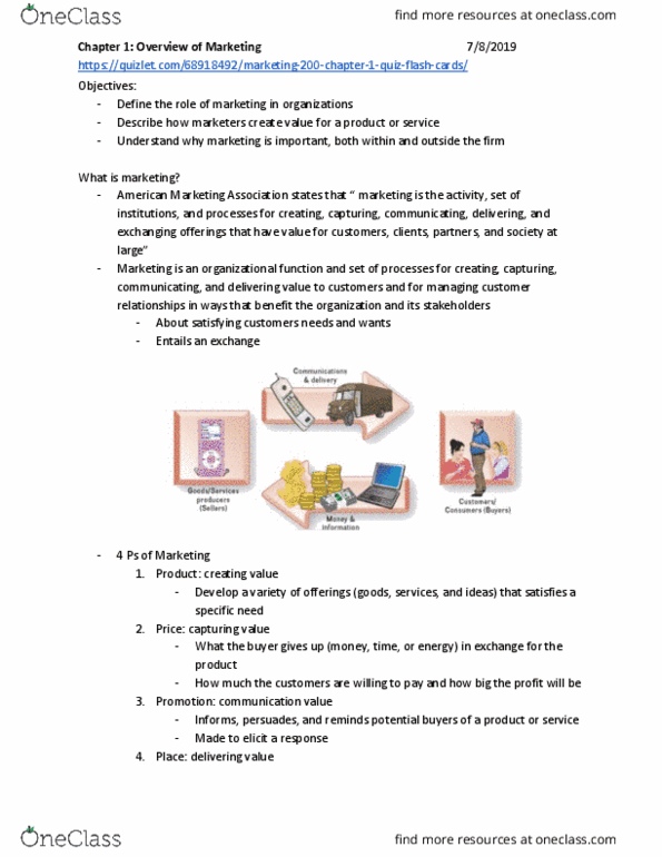 BNAD 303 Lecture Notes - Lecture 1: American Marketing Association, Redbox, Etsy thumbnail