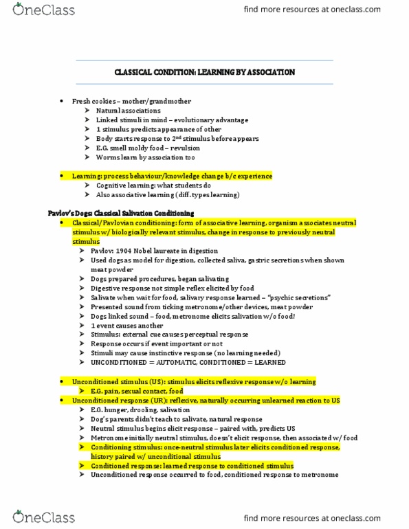 PSYC 1000 Chapter Notes - Chapter 6: Foodborne Illness, Little Albert Experiment, Toothpaste thumbnail