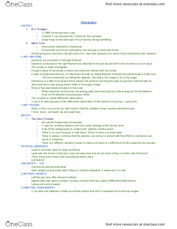 MEDRADSC 1F03 Lecture Notes - Lecture 10: Thermoluminescent Dosimeter, Soft Tissue, Tungsten thumbnail