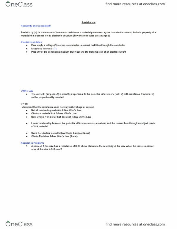 MEDRADSC 1C03 Lecture Notes - Lecture 10: Ampere, Potential Energy, Electric Generator thumbnail