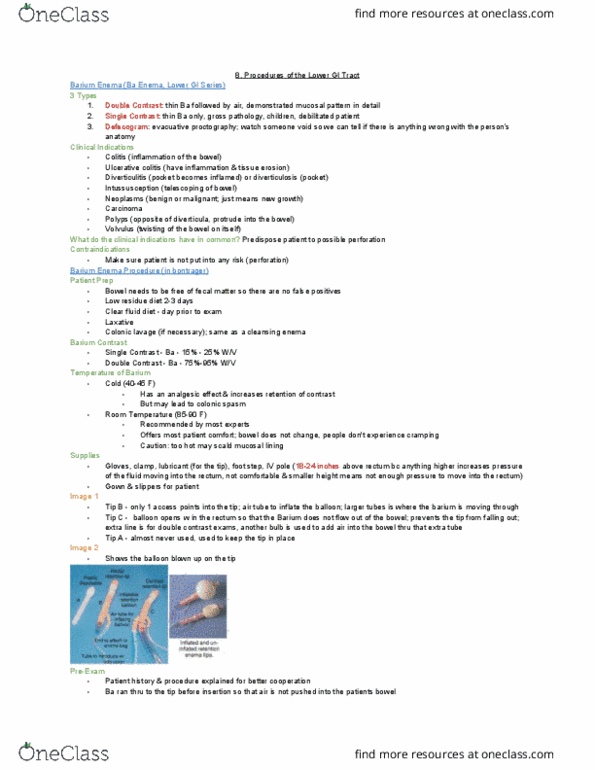 MEDRADSC 2I03 Lecture Notes - Lecture 8: Glycemic Index, Ulcerative Colitis, Barium thumbnail