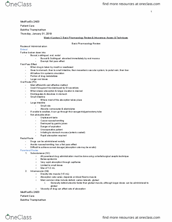 MEDRADSC 2A03 Lecture Notes - Lecture 5: Vastus Lateralis Muscle, Gluteal Muscles, Oral Mucosa thumbnail