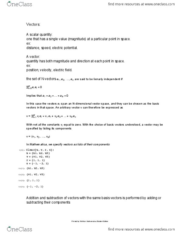 CHEM 5 Lecture Notes - Kronecker Delta, Wolfram Mathematica (Software), Cross Product thumbnail