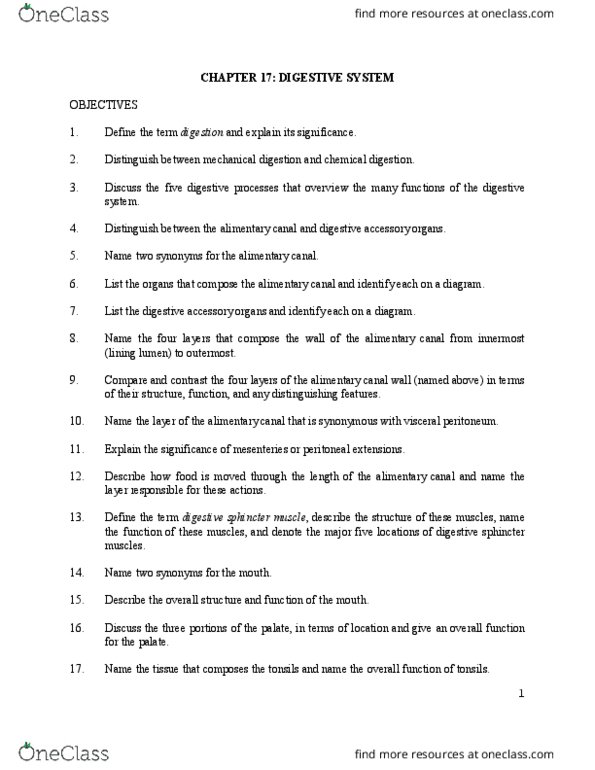 BIOL 2022 Lecture Notes - Lecture 3: Peritoneum, Tonsillitis, Masseter Muscle thumbnail