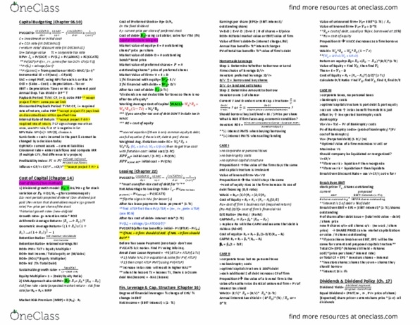 FIN 401 Lecture Notes - Tax Shield, Risk-Free Interest Rate, Net Present Value thumbnail