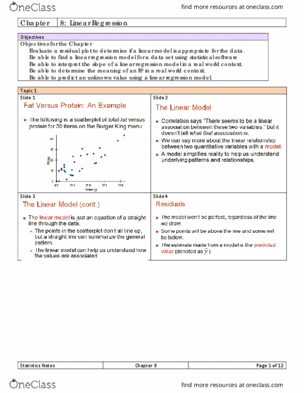 MATH 0310 Lecture Notes - Lecture 6: Scatter Plot thumbnail