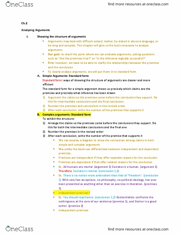 PHI 1101 Chapter Notes - Chapter 2: Jean-Paul Sartre, Existentialism, Stamen thumbnail