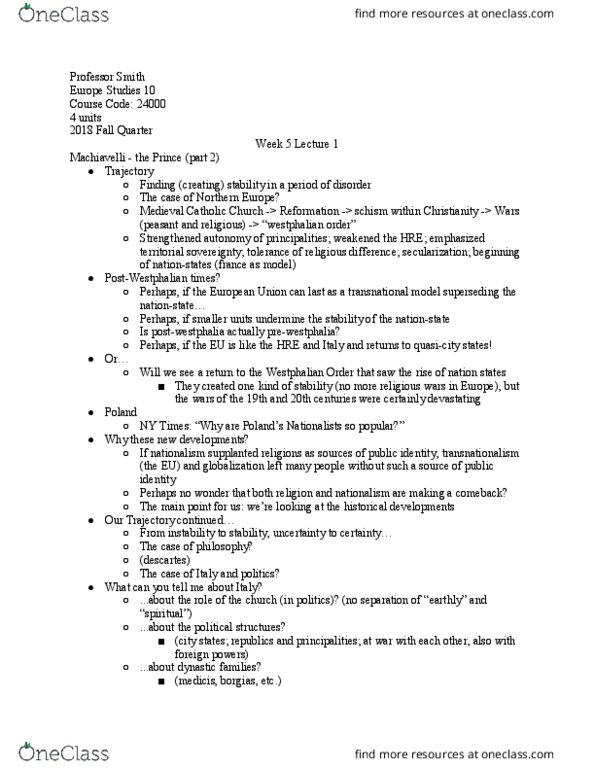 EURO ST 10 Lecture Notes - Lecture 9: The Main Point, The New York Times, Nationstates thumbnail