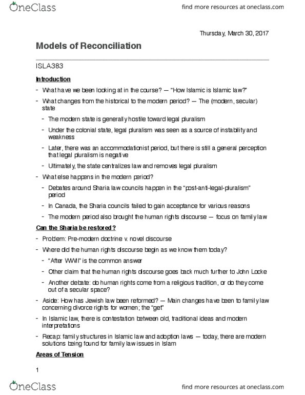ISLA 383 Lecture 11: ISLA383- Models of Reconciliation (N) thumbnail