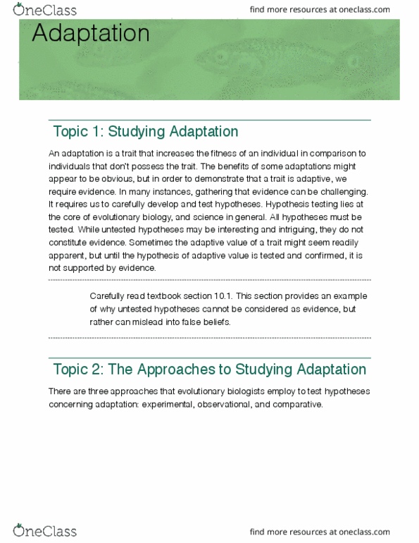 BIOL359 Lecture Notes - Lecture 7: Adaptation, Statistical Hypothesis Testing, Bird Louse thumbnail