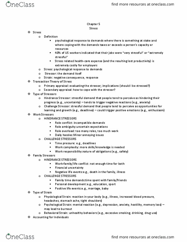 MGS 3400 Lecture Notes - Lecture 5: Stressor, Flextime, Job Sharing thumbnail