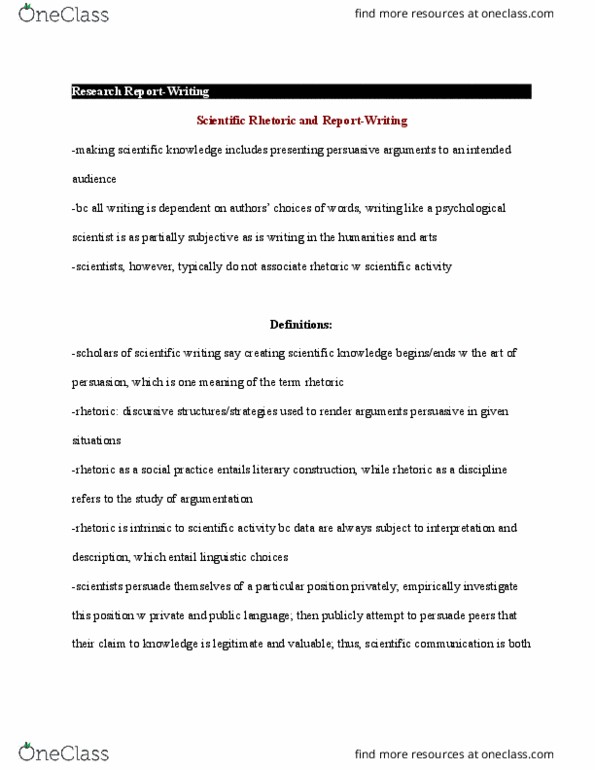 PS390 Chapter 11: Scientific Rhetoric and Report-Writing thumbnail