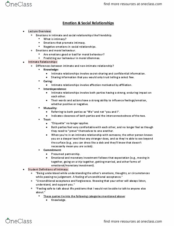 PSYC18H3 Lecture Notes - Lecture 10: Psychophysiology, Trim (Computing), Alexithymia thumbnail