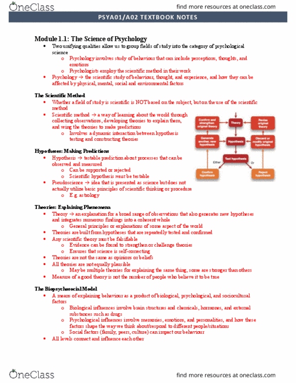 PSYA01H3 Chapter Notes - Chapter 1: Statistical Hypothesis Testing, Pseudoscience, Falsifiability thumbnail