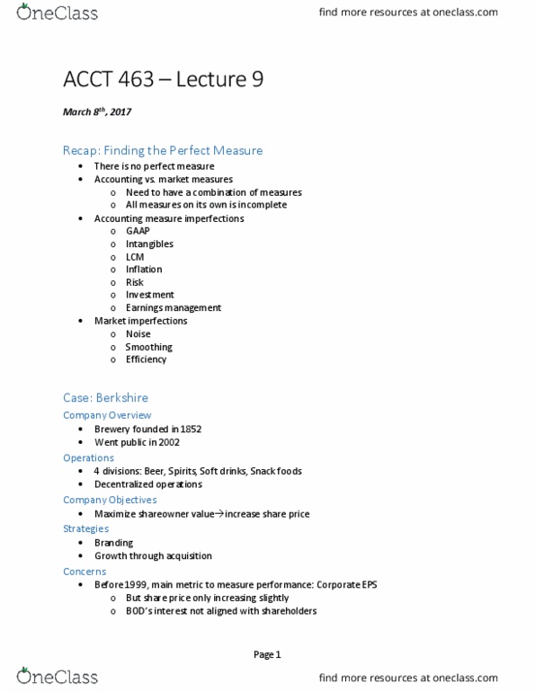 ACCT 463 Lecture Notes - Lecture 9: Snack, Earnings Management, Risk Management thumbnail