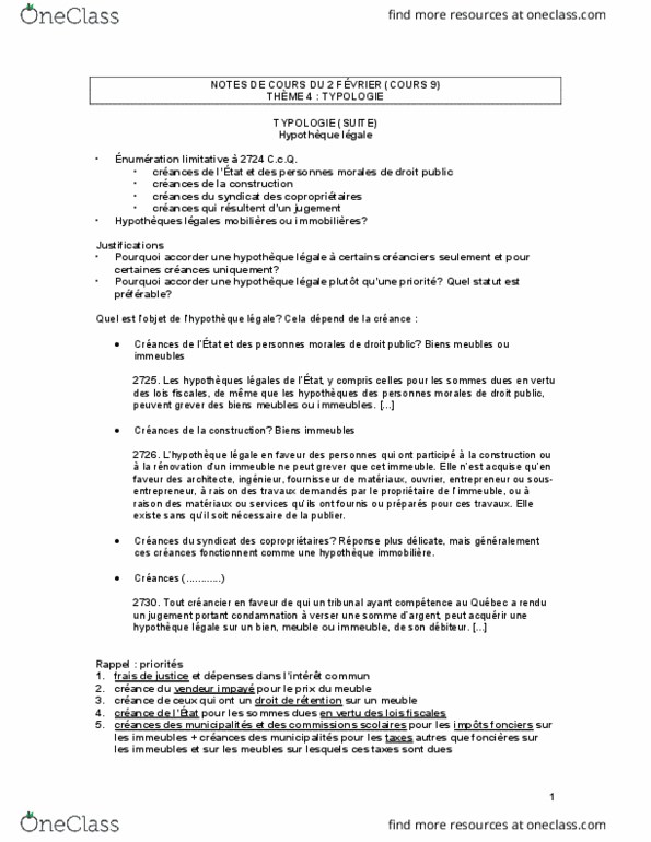 LAWG 400 Lecture Notes - Lecture 5: Droit De Suite, Le Droit, State Agency For National Security thumbnail