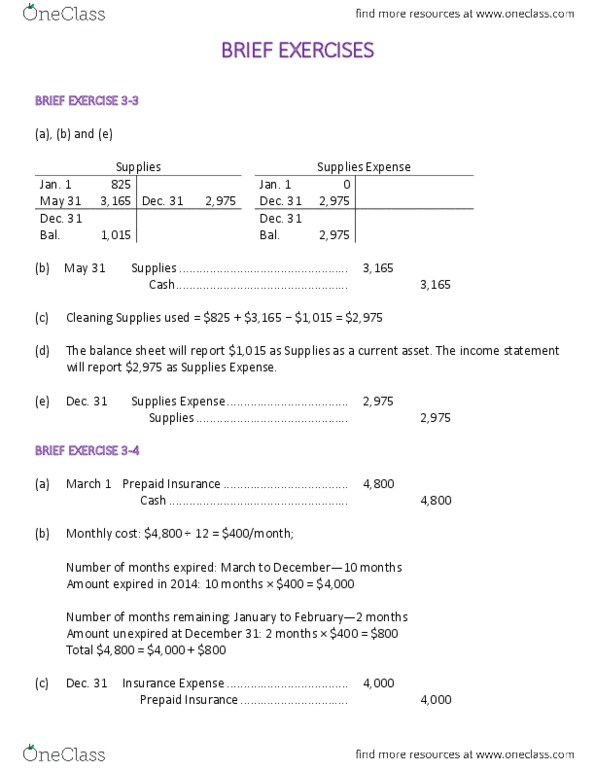 Business - Marketing ACC120 Chapter Notes - Chapter 3: Trial Balance, Accrued Interest, Income Statement thumbnail