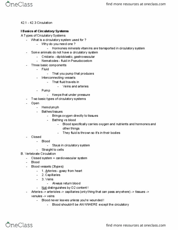 01:119:116 Lecture Notes - Lecture 26: Hemolymph, Diploblasty, Cnidaria thumbnail