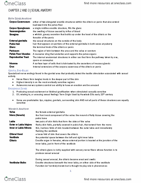 PSY354H5 Chapter Notes - Chapter 2: Havelock Ellis, Pubic Hair, Pelvic Floor thumbnail