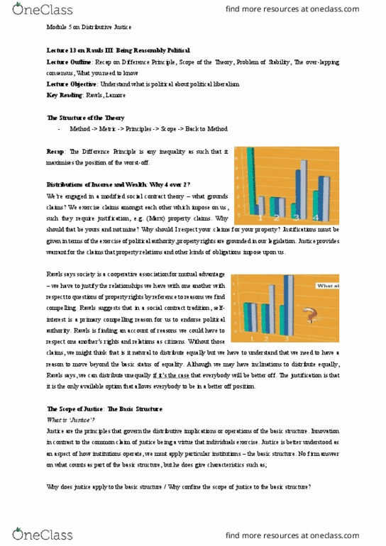 POLITICS 209 Lecture Notes - Lecture 14: Political Liberalism, Reflective Equilibrium, Modus Vivendi thumbnail