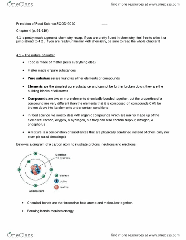 FOOD 2010 Lecture Notes - Lecture 3: Plant Cell, Ester, Fructooligosaccharide thumbnail