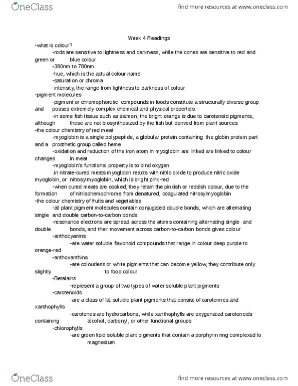 FOOD 2010 Lecture Notes - Lecture 4: Reducing Sugar, Viscosity, Rancidification thumbnail