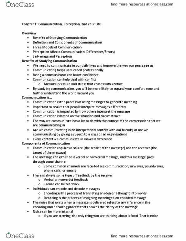 COMM 15000 Lecture Notes - Lecture 1: Stress Management, Identity Management, Interaction Model thumbnail