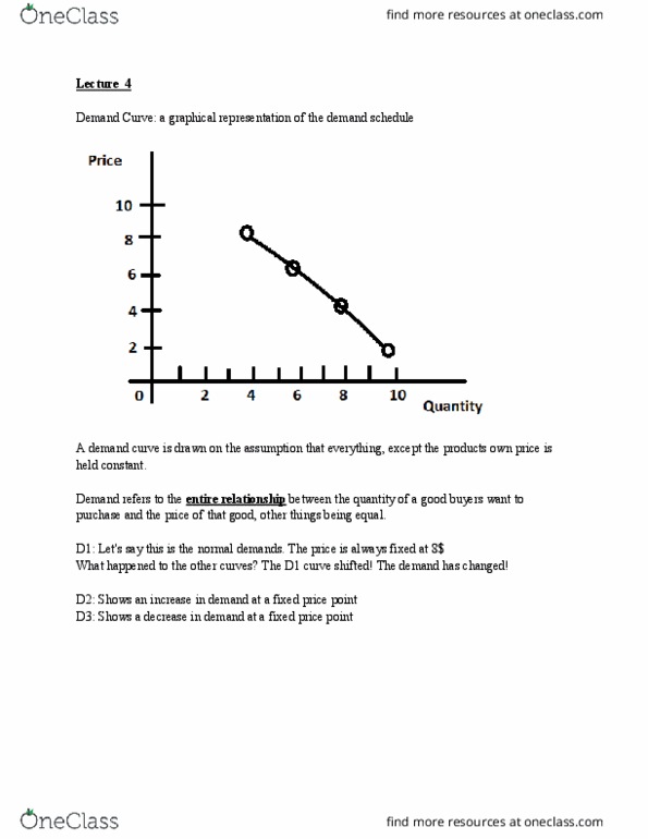 ECON 1100 Lecture Notes - Lecture 4: Demand Curve, Normal Good, Inferior Good thumbnail