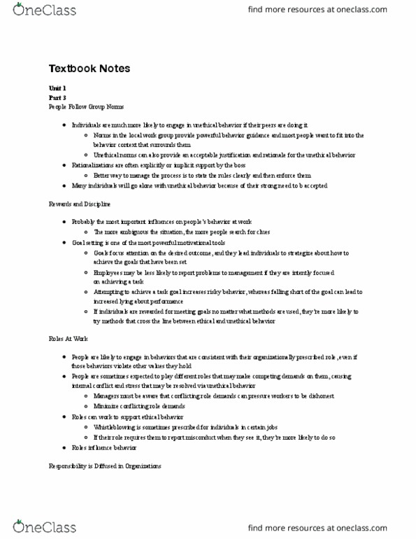 B A 300 Chapter Notes - Chapter 1: Whistleblower, Goal Setting, Groupthink thumbnail