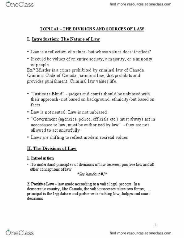 CRIM 135 Lecture Notes - Lecture 1: Family Law, Contract, Dementia thumbnail