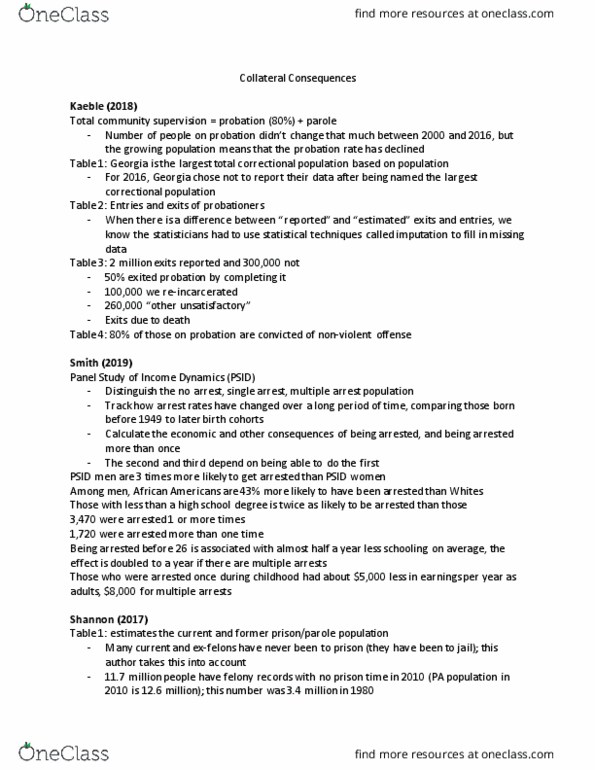 ADMJ 1450 Lecture 3: Collateral Consequences thumbnail