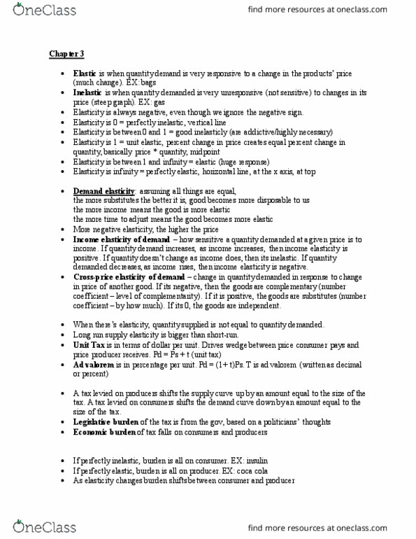 ECON 230D1 Lecture Notes - Lecture 3: Ad Valorem Tax, Substitute Good, Demand Curve thumbnail