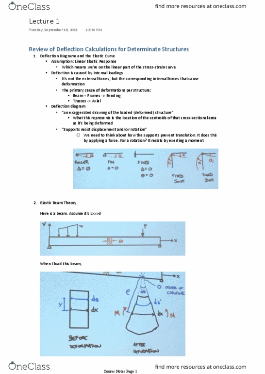 Civil and Environmental Engineering 3340A/B Lecture Notes - Lecture 1: Neutral Axis thumbnail
