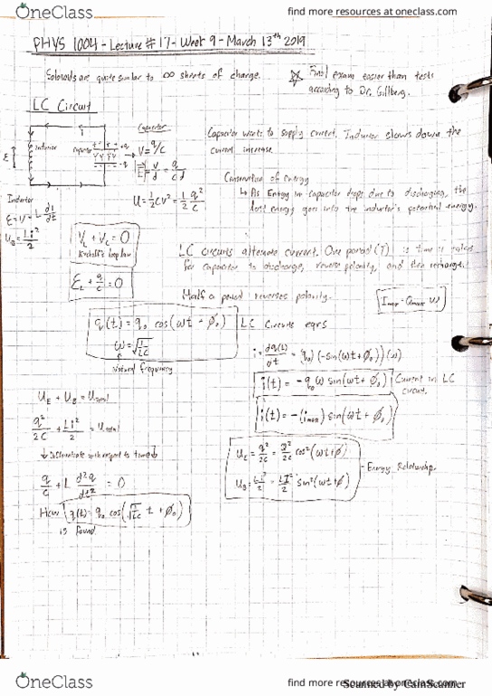 PHYS 1004 Lecture 17: PHYS 1004C Lecture 17 thumbnail