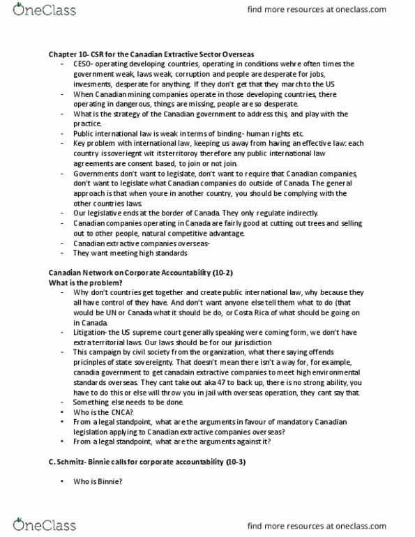 LAW 533 Chapter Notes - Chapter 10: Premiership Of Stephen Harper, Equator Principles, Canon Eos C300 thumbnail