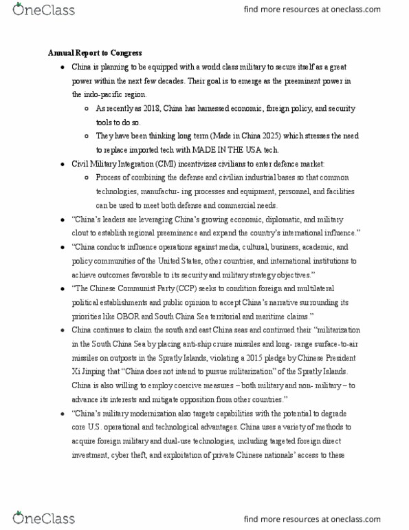 COM 208 Chapter Notes - Chapter 2: Communist Party Of China, Xi Jinping, Indo-Pacific thumbnail