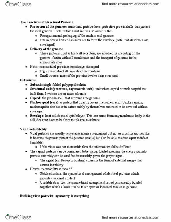 MICR-4160 Lecture Notes - Lecture 4: Crystal Structure, Lipid Bilayer, Covalent Bond thumbnail